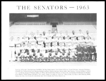 1963 Washington Senators Team Photo
